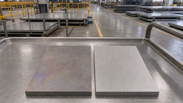 Matching titanium coupons with oxidized and clean micro-etched surfaces on an inspection cart