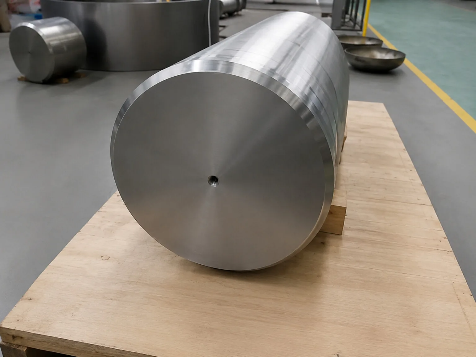 A representative large titanium billet illustrates upstream metal availability; it is not identified as material from any Farnborough exhibitor or aircraft program