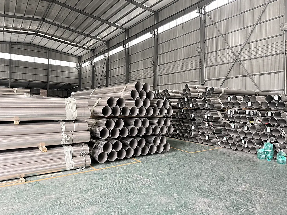 Seawater-grade titanium tube finished inventory, mixed grades to NACE/DNV specs