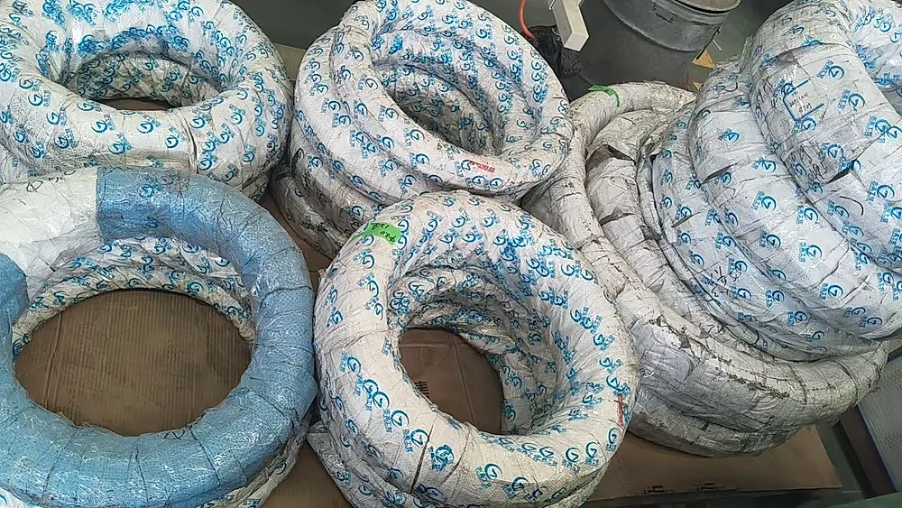 Φ1.0-2.4mm titanium wire coil inventory, AM-grade stock for WAAM additive manufacturing