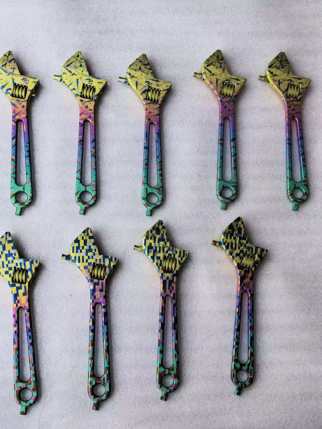 User-supplied finished titanium components show why similar appearance cannot prove identical LPBF heat-treatment history; they are not study specimens.