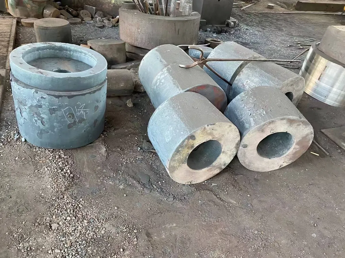 Titanium forging blanks and hollow billets awaiting processing