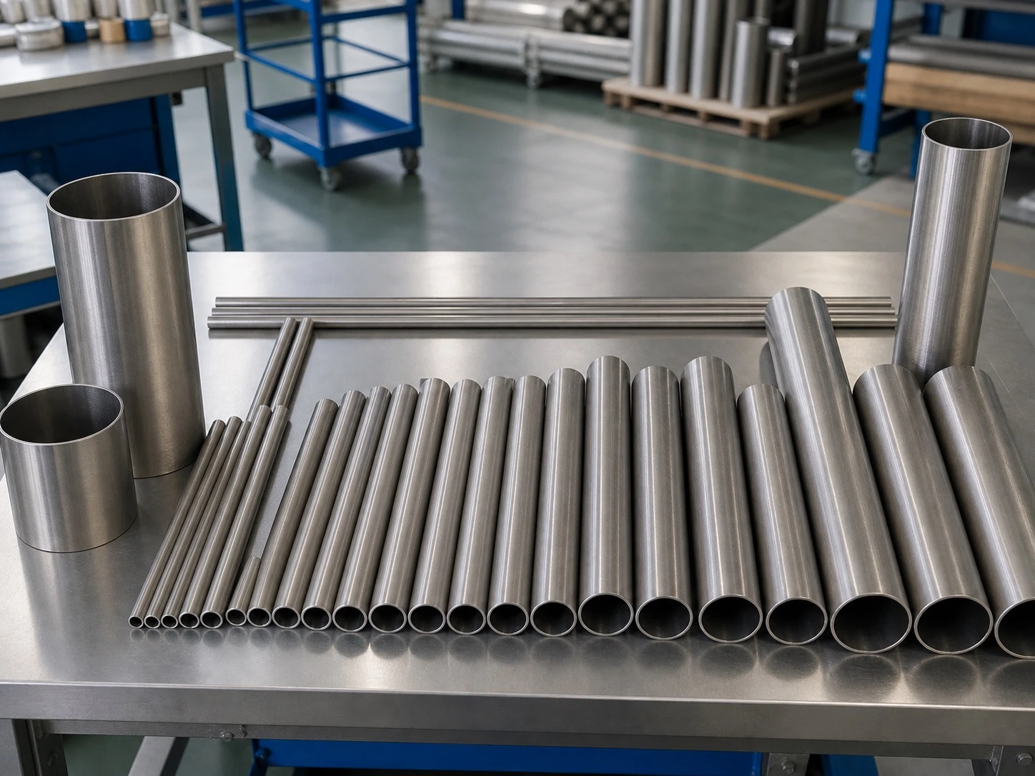 Titanium tube size range from capillary to large bore